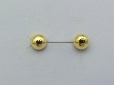 Ohrstecker poliert, Halbkugel 8mm, 333/- Gold