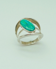 Ring Silber mit Opal