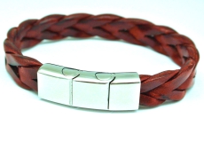 Armband Leder weinrot